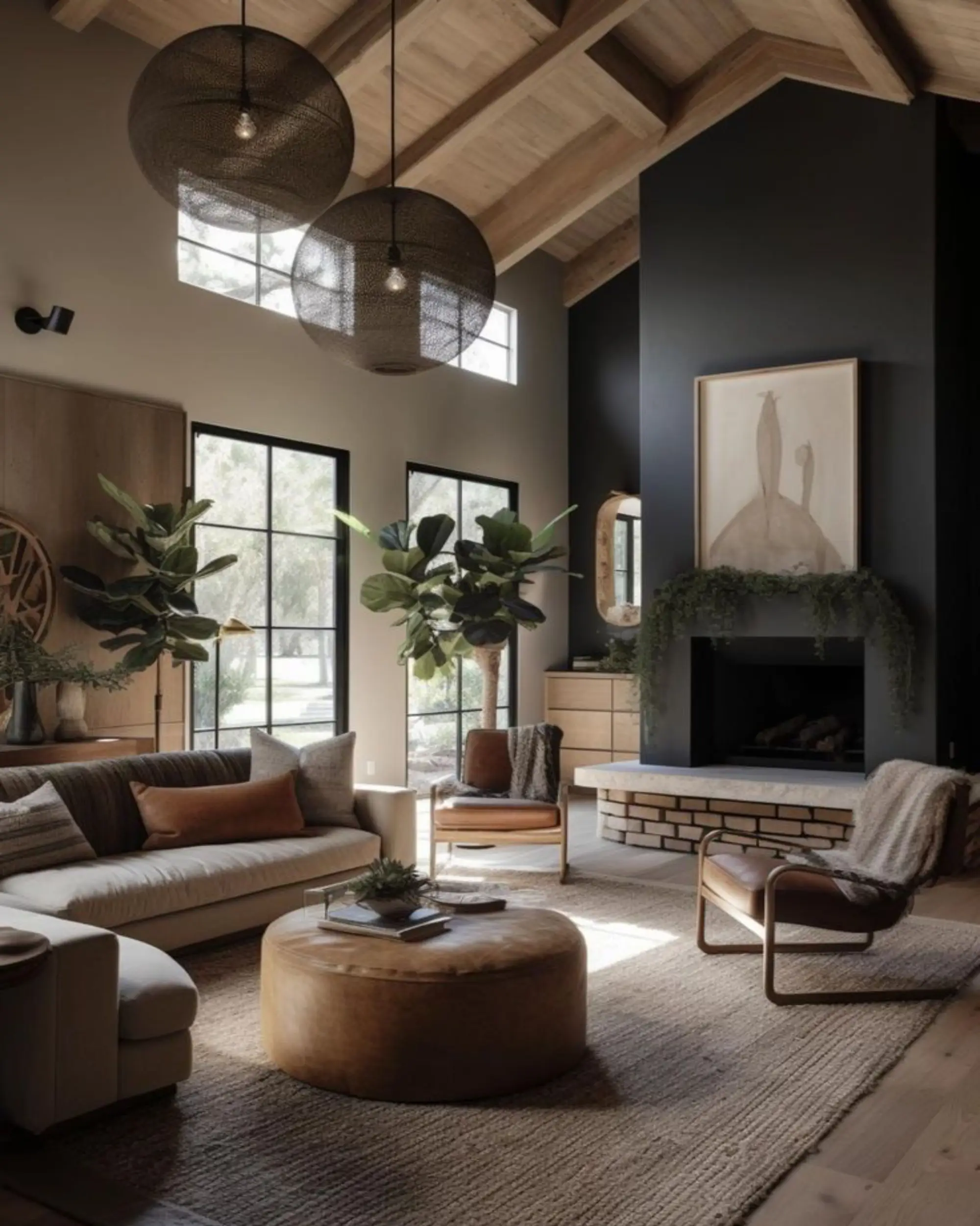 Furniture and material selection for luxury interior design