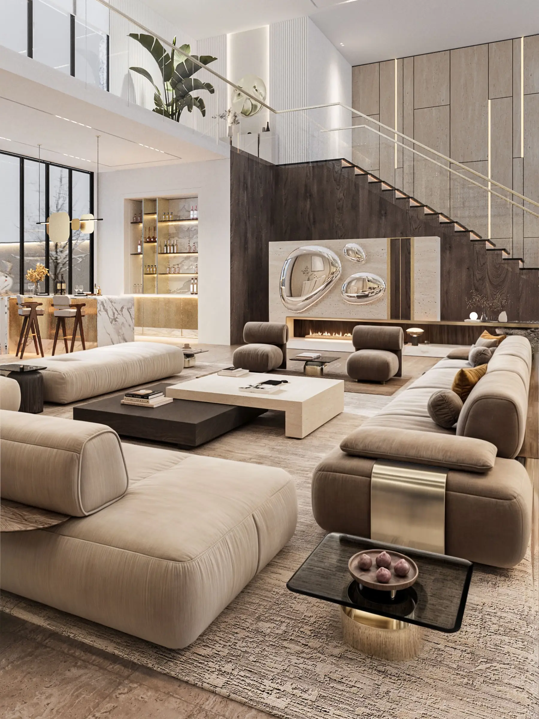 Luxury home interior with refined decor and warm atmosphere