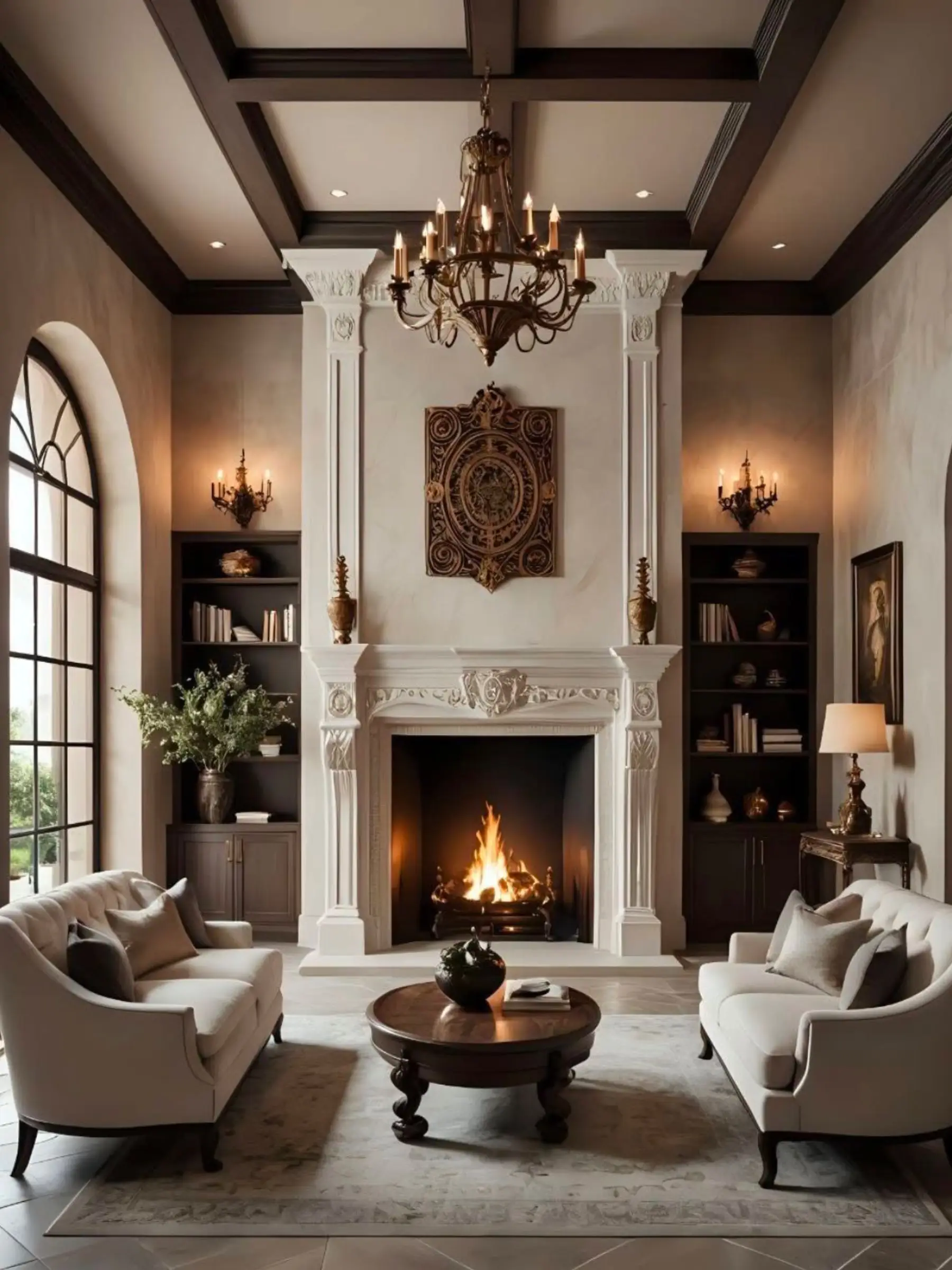 Elegant luxury home interior for contact page