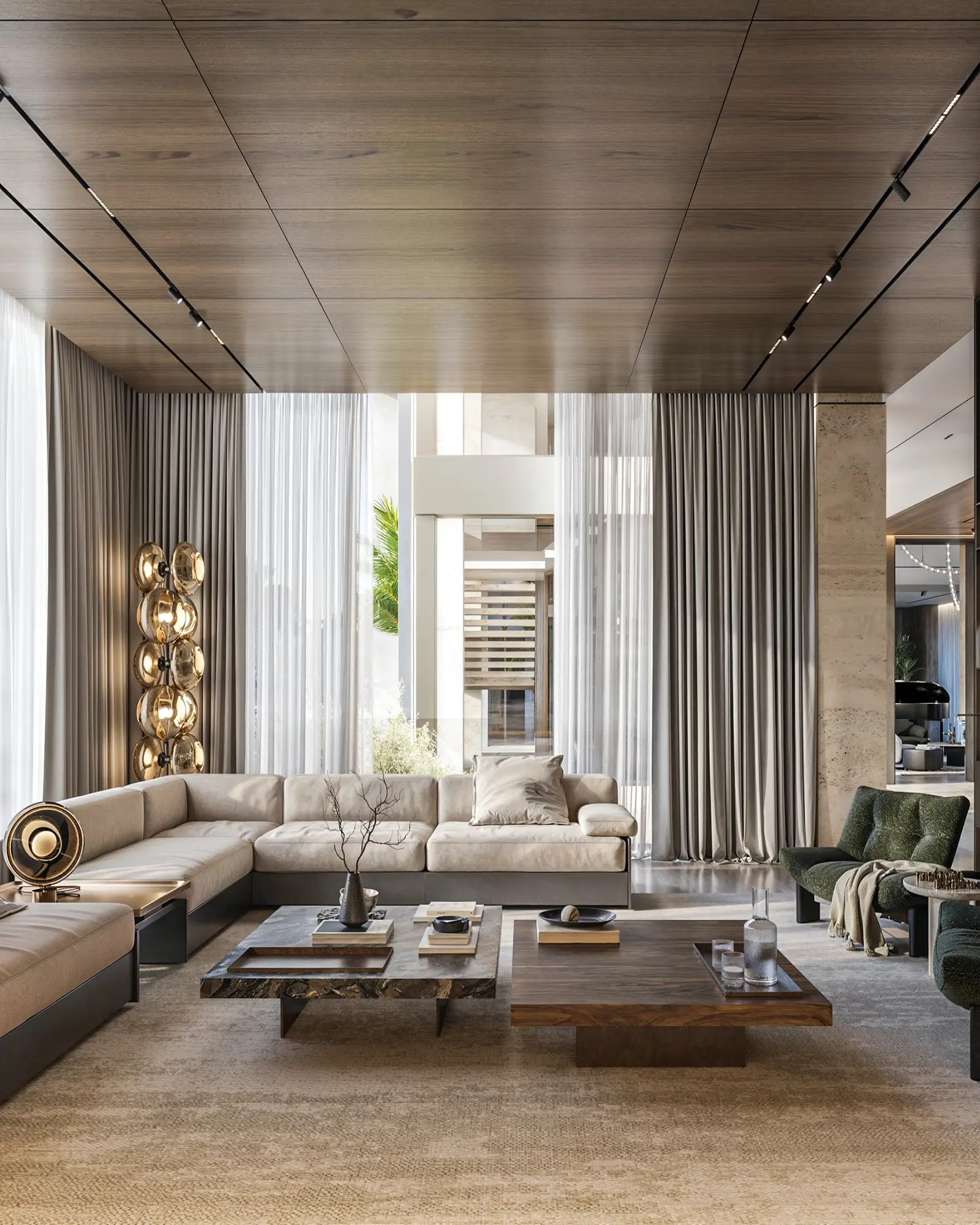 Luxury interior design planning with elegant home materials and decor
