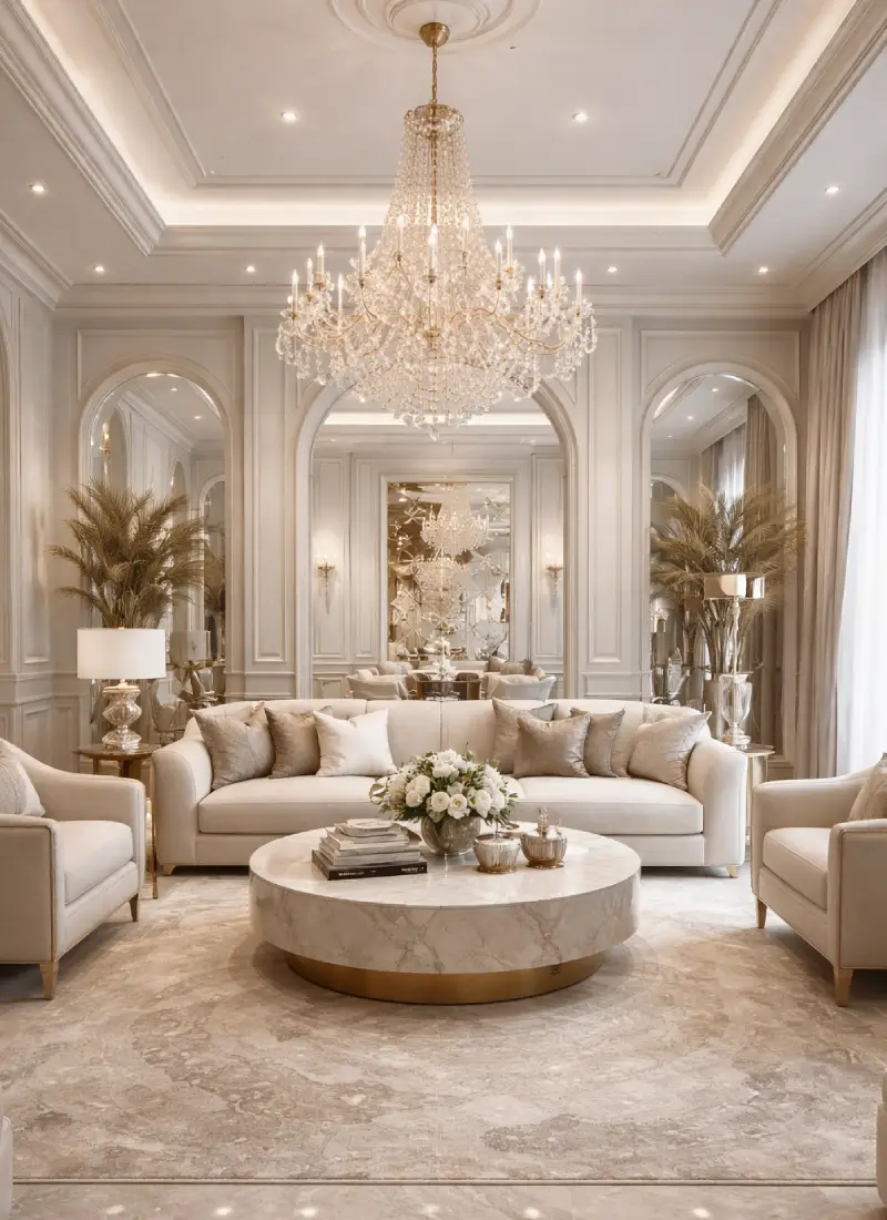 Luxury residential interior design living room