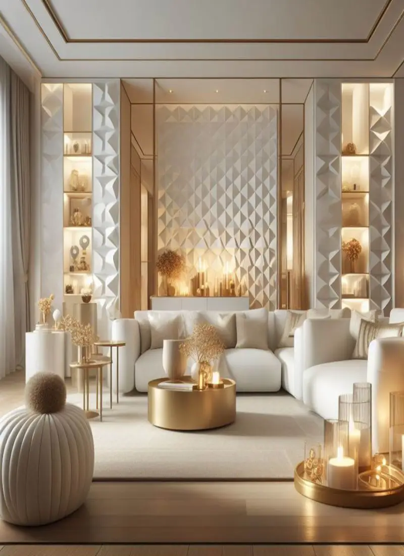 Elegant interior styling and decor details
