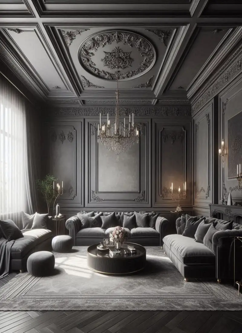 Luxury bedroom interior design concept